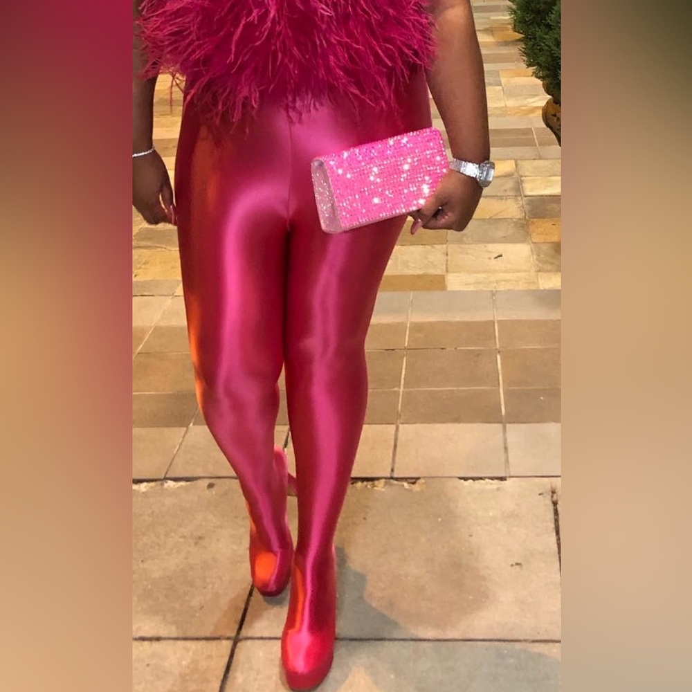 Hypnosis Closed Square Toe Platform Flared Block … - image 2